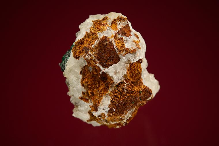 MALACHITE on CALCITE