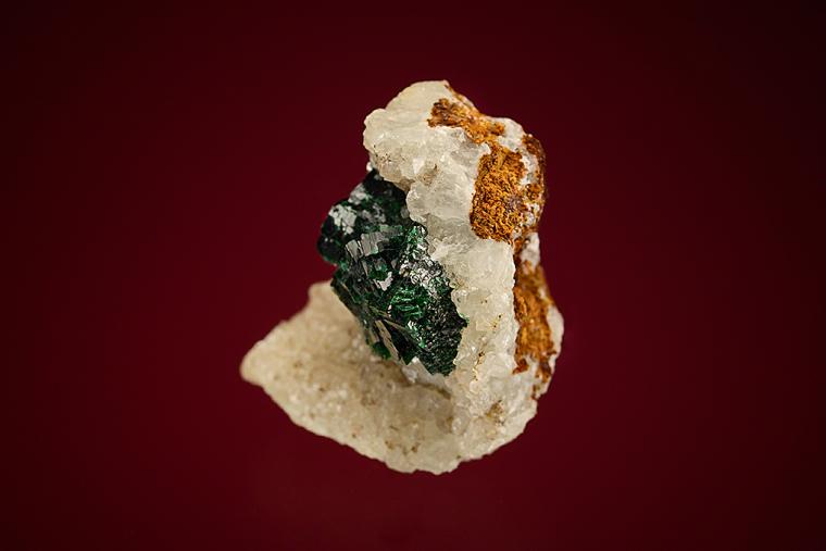 MALACHITE on CALCITE