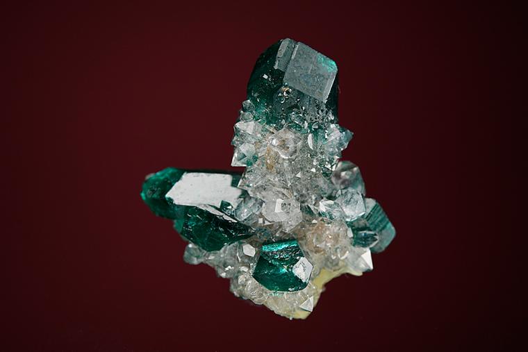 DIOPTASE with QUARTZ