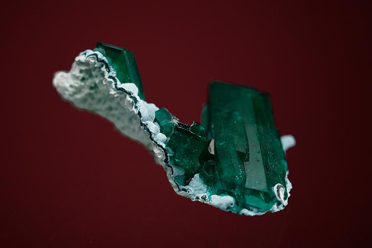 DIOPTASE on PLANCHEITE