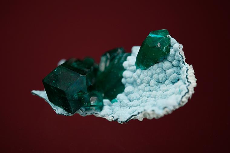 DIOPTASE on PLANCHEITE