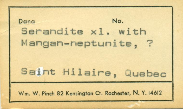 SÉRANDITE with MANGANONEPTUNITE