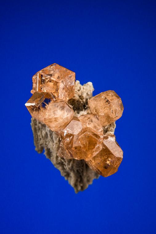 GROSSULAR var. Hessonite on DIOPSIDE