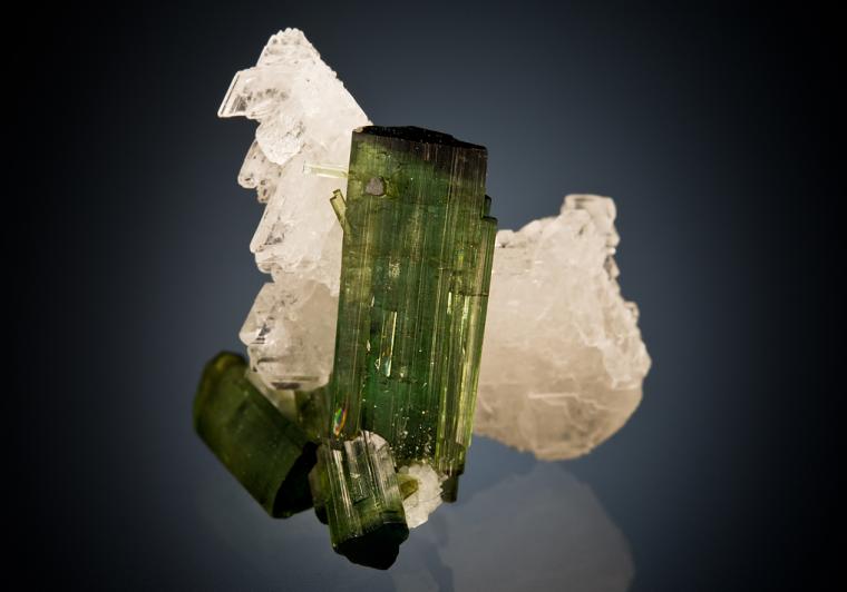 ELBAITE with ALBITE