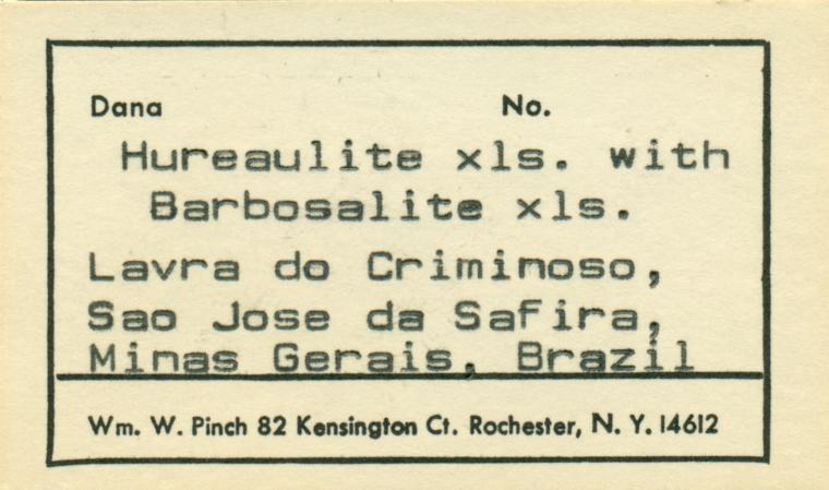 BARBOSALITE on HUREAULITE