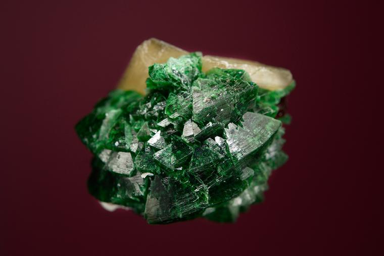 Cuprian ADAMITE on WULFENITE
