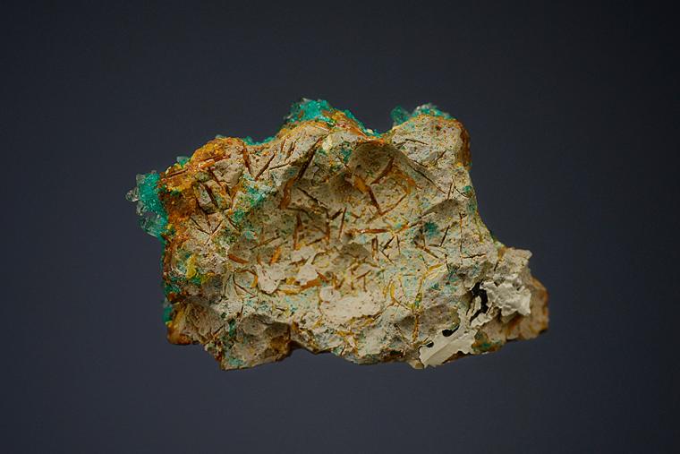 WULFENITE with QUARTZ on DIOPTASE