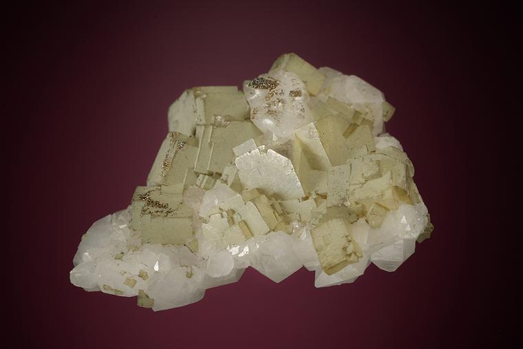 FLUORITE on QUARTZ