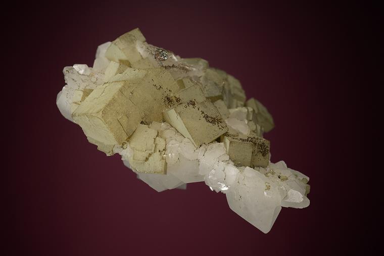 FLUORITE on QUARTZ