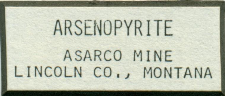 ARSENOPYRITE with CUMMINGTONITE