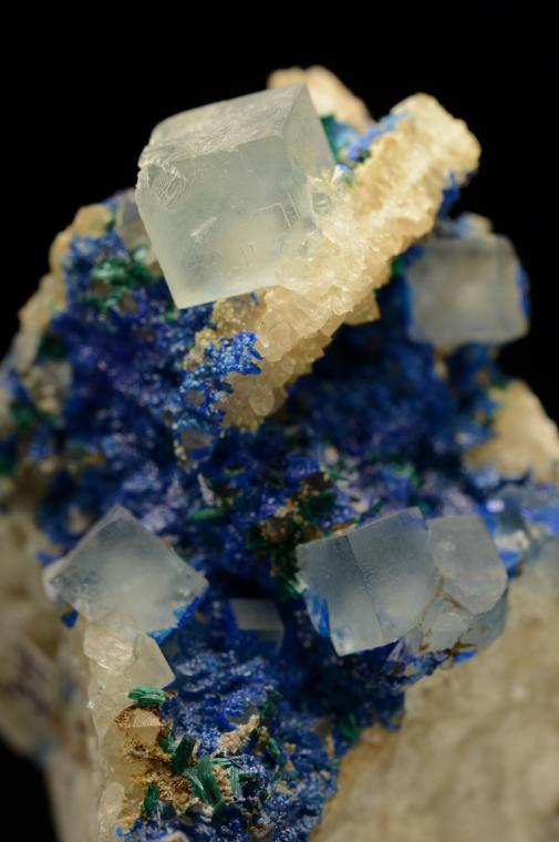 FLUORITE with LINARITE