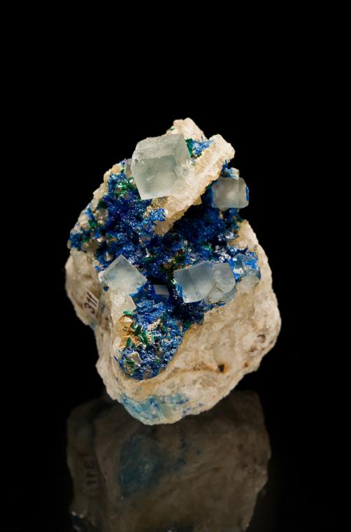 FLUORITE with LINARITE
