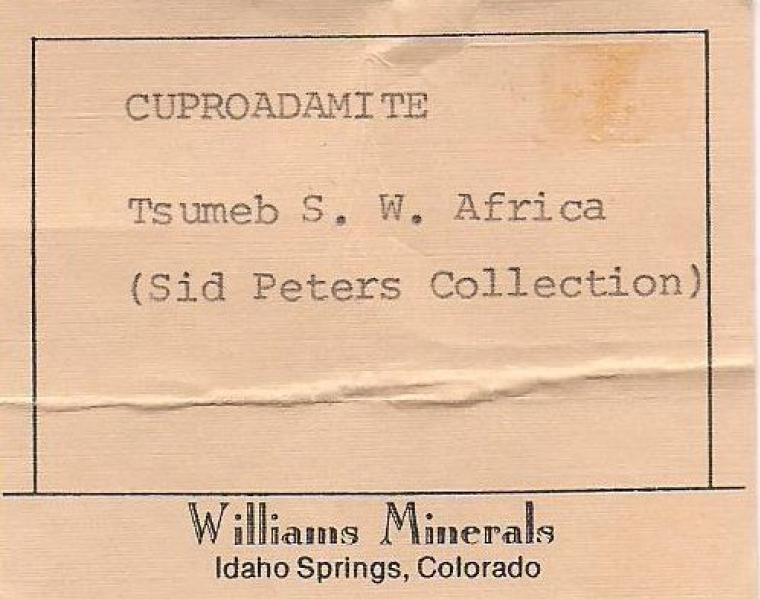 FERRILOTHARMEYERITE with CUPROADAMITE