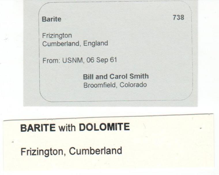 BARITE with DOLOMITE