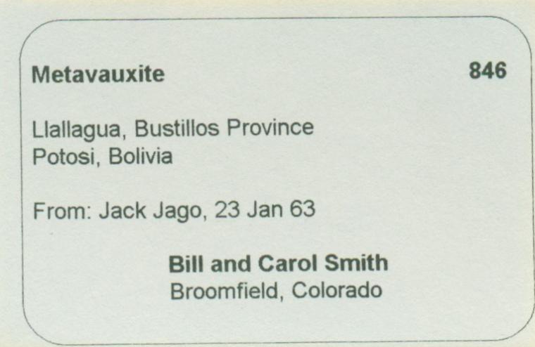 METAVAUXITE with VAUXITE