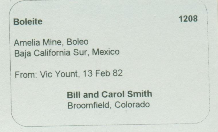 BOLEITE with PARATACAMITE