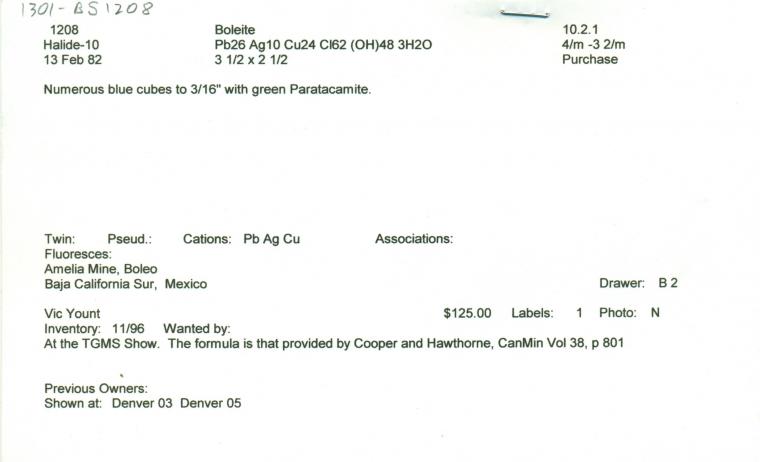 BOLEITE with PARATACAMITE