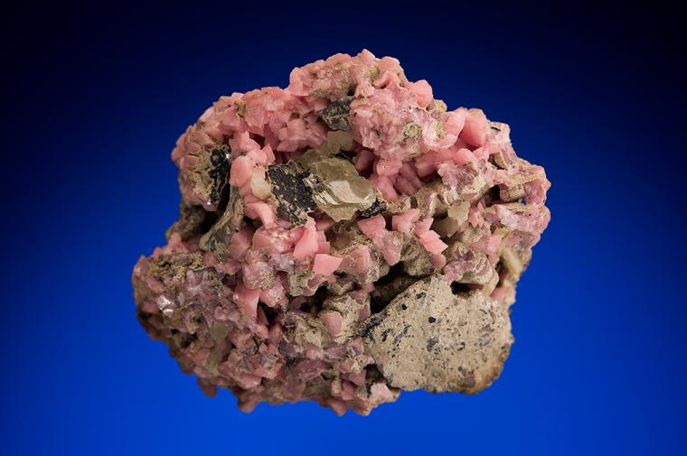 SPHALERITE on RHODOCHROSITE