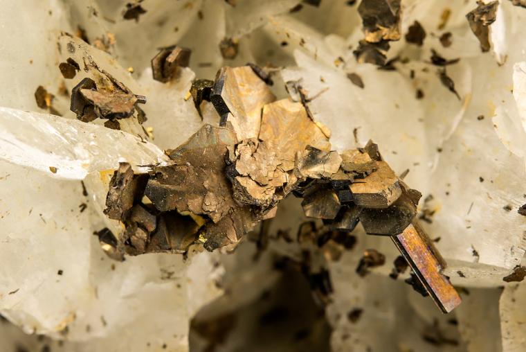 CUBANITE with PYRRHOTITE on DOLOMITE