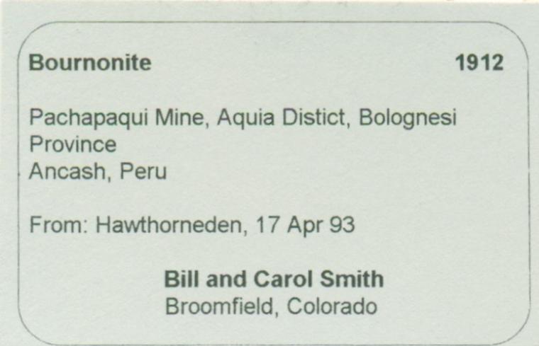 BOURNONITE on QUARTZ