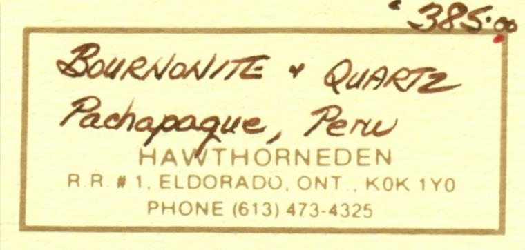 BOURNONITE on QUARTZ