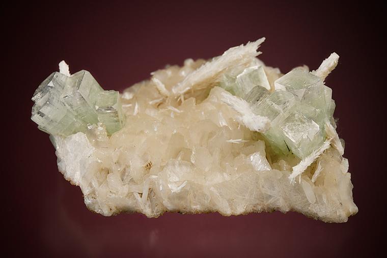 SCOLECITE with APOPHYLLITE on STILBITE
