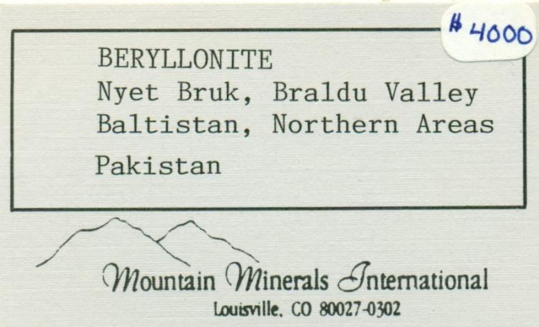 BERYLLONITE (repaired)