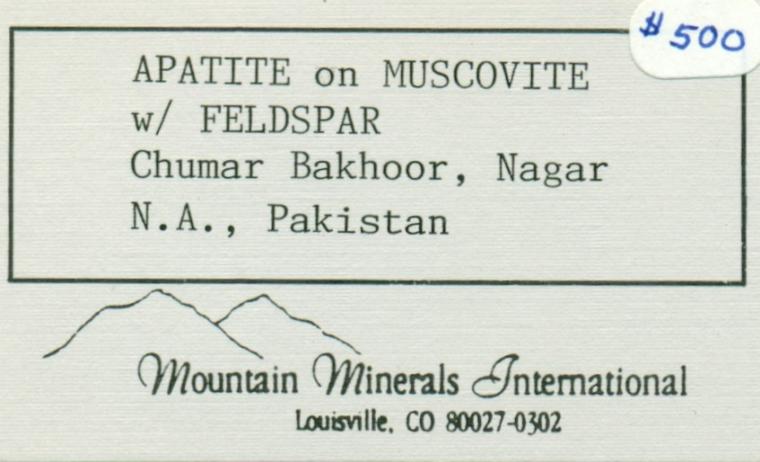 APATITE on MUSCOVITE