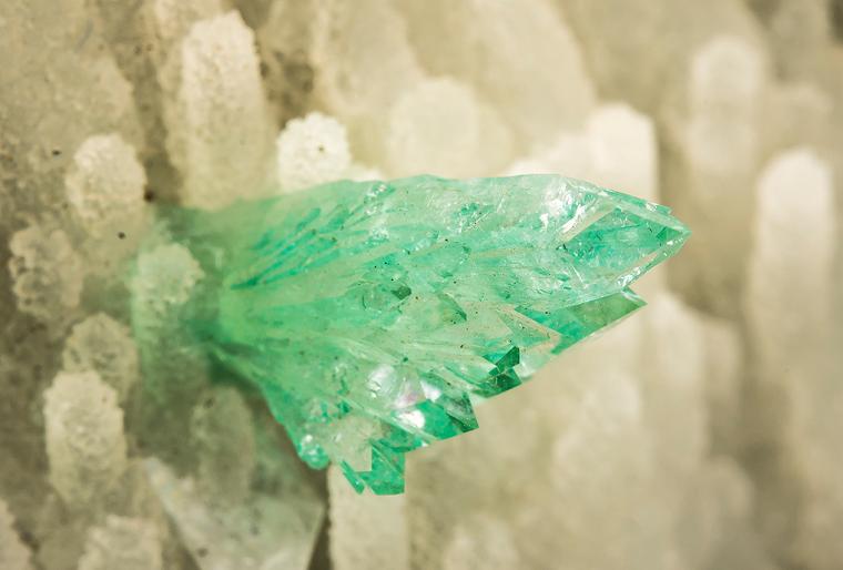 APOPHYLLITE on QUARTZ
