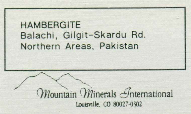 HAMBERGITE