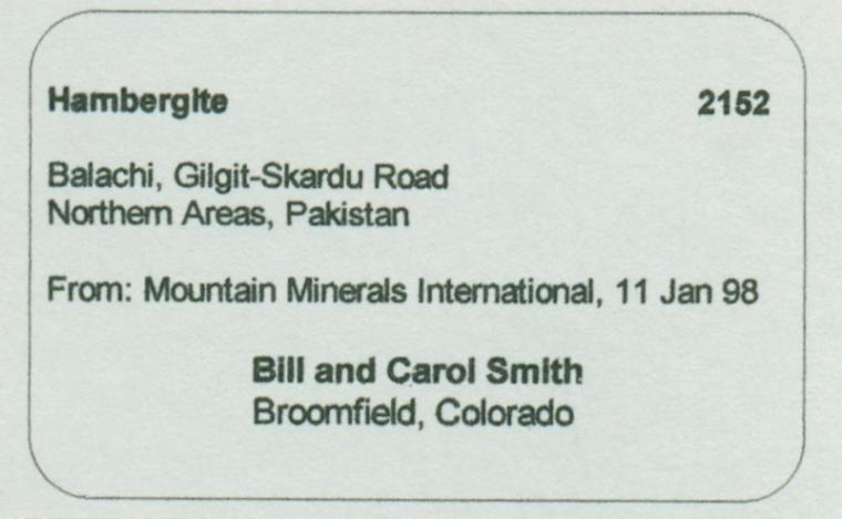 HAMBERGITE