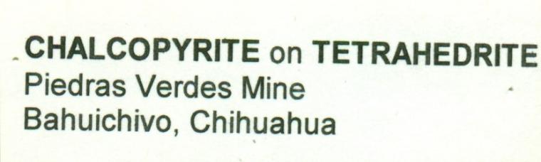 CHALCOPYRITE with TETRAHEDRITE