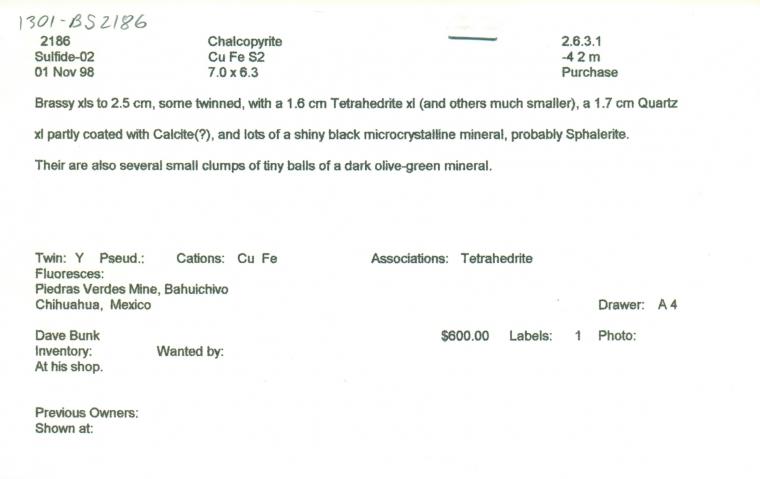 CHALCOPYRITE with TETRAHEDRITE
