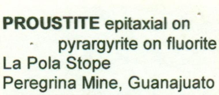 PROUSTITE on PYRARGYRITE with FLUORITE