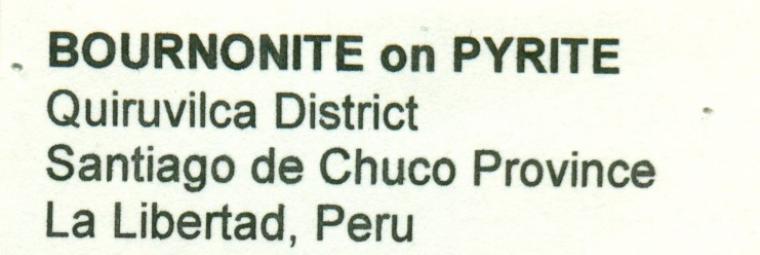 BOURNONITE on PYRITE