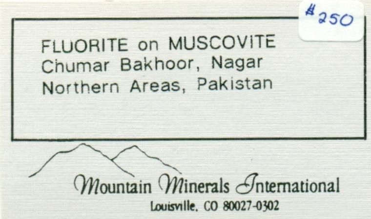 FLUORITE on MUSCOVITE