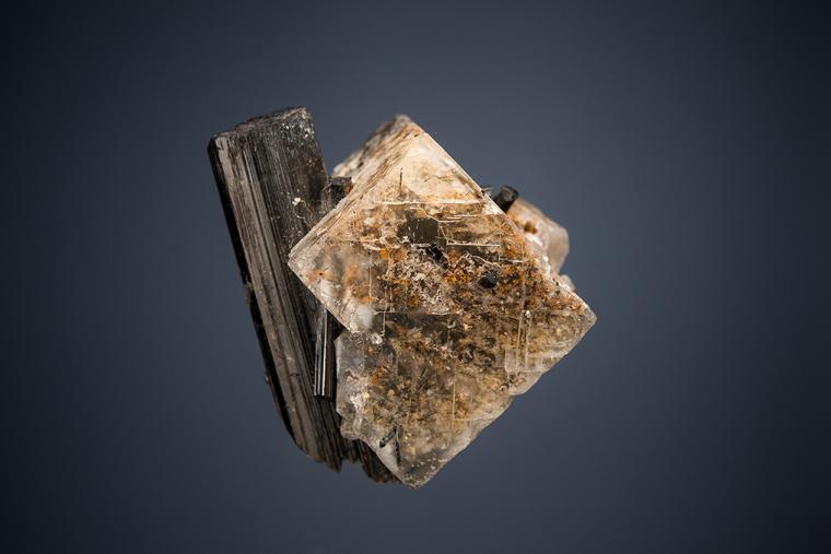SCHORL with FLUORITE