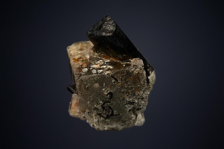 SCHORL with FLUORITE