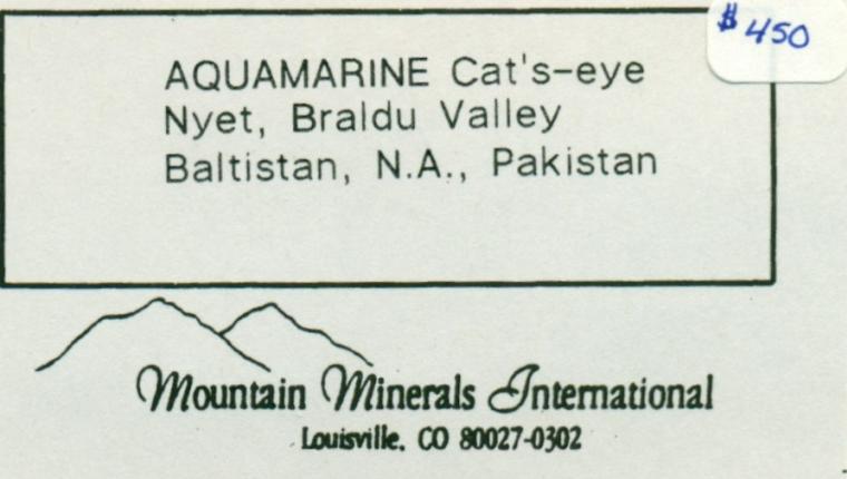 BERYL var. Aquamarine