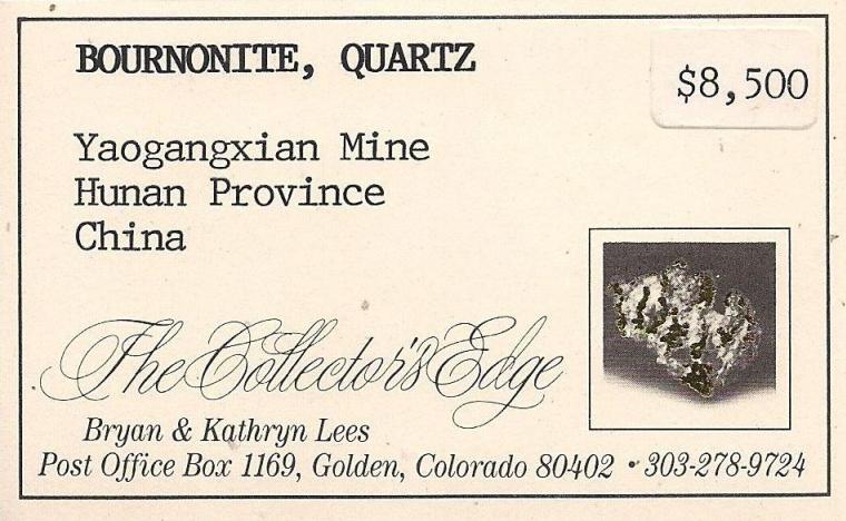 BOURNONITE with QUARTZ