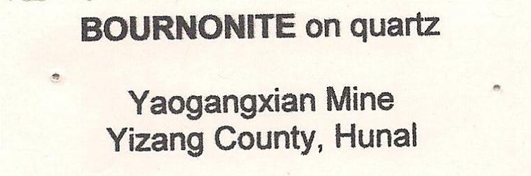 BOURNONITE with QUARTZ