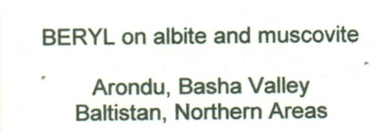 BERYL var. Aquamarine