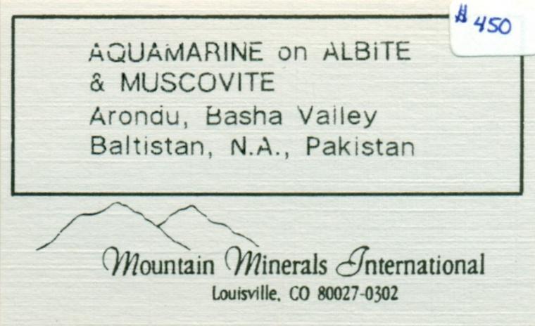 BERYL var. Aquamarine