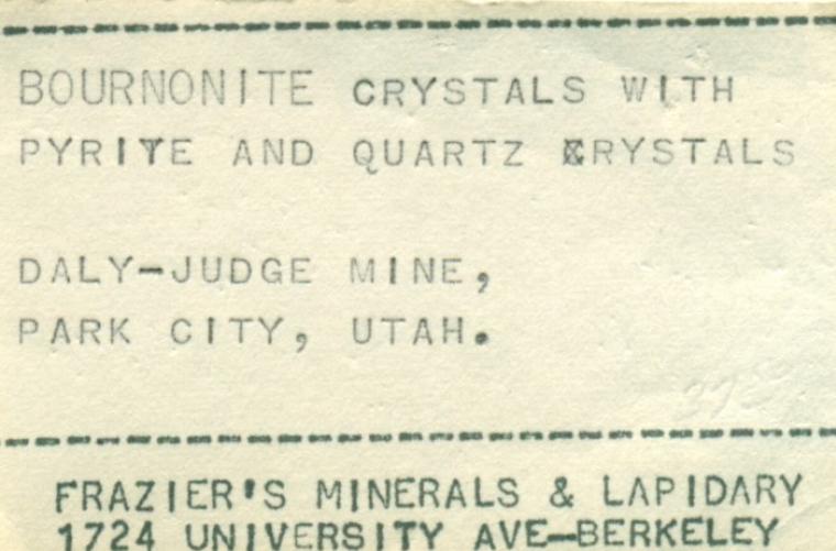 BOURNONITE with PYRITE and QUARTZ
