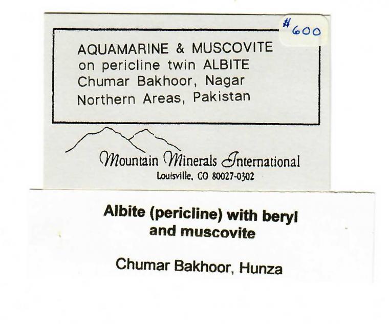 BERYL var. Aquamarine on ALBITE var. Pericline