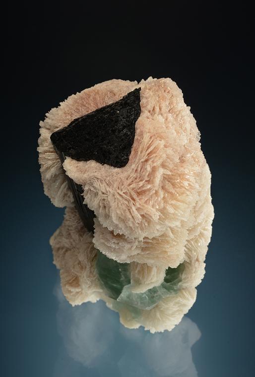 SCHORL with FLUORITE and ALBITE var. Cleavelandite