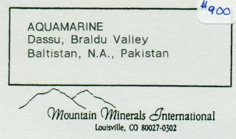 BERYL var. Aquamarine