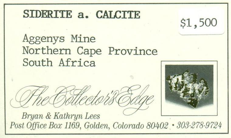 SIDERITE after CALCITE