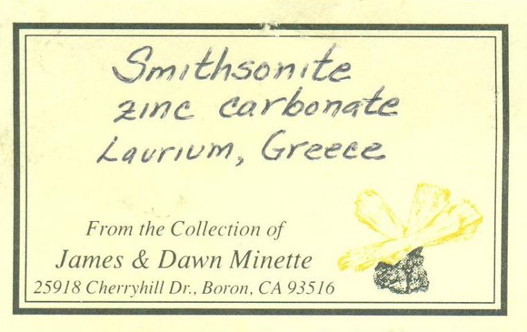 SMITHSONITE after GYPSUM