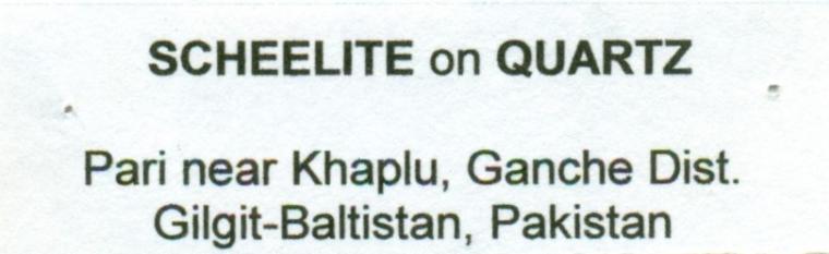 SCHEELITE on QUARTZ